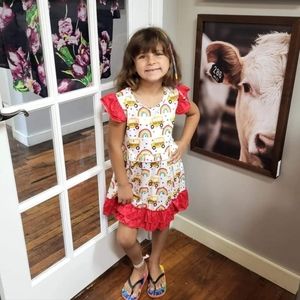 NWT Rainbow School Bus Dress
